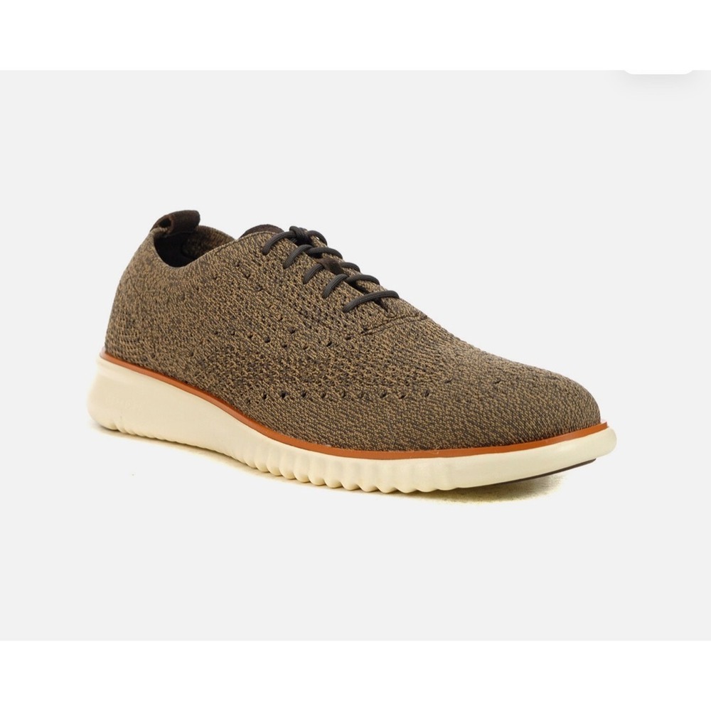 Cole Haan Zerogrand Stitchlite Wingtip Oxford Brown Black C35634 Mens 9M